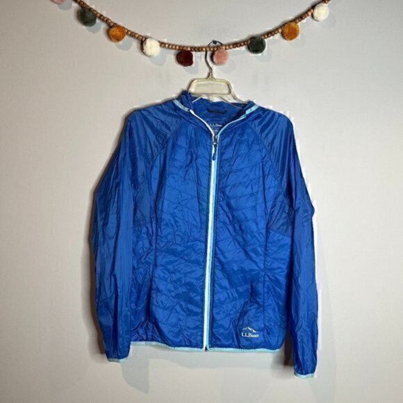 L.L. Bean blue light windbreaker jacket - Picture 1 of 5